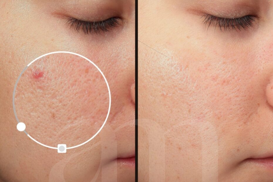 before after poriën laserbehandeling microneedling